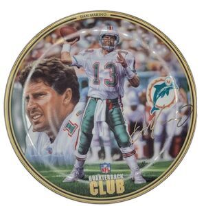 1996 Bradford Exchange Dan Marino NFL Quarterback Club 8" Plate Miami Dolphins